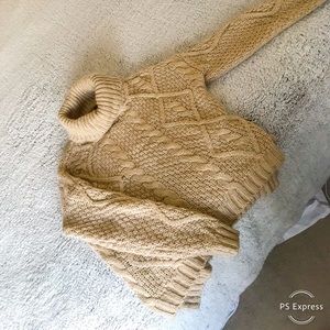 Light tan cable knit sweater! So warm!